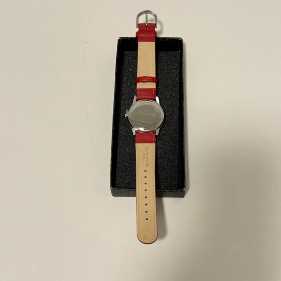 NWT - Disney Minnie Mouse Silver watch for ladies, Vintage style. Red leather st - Picture 16 of 16